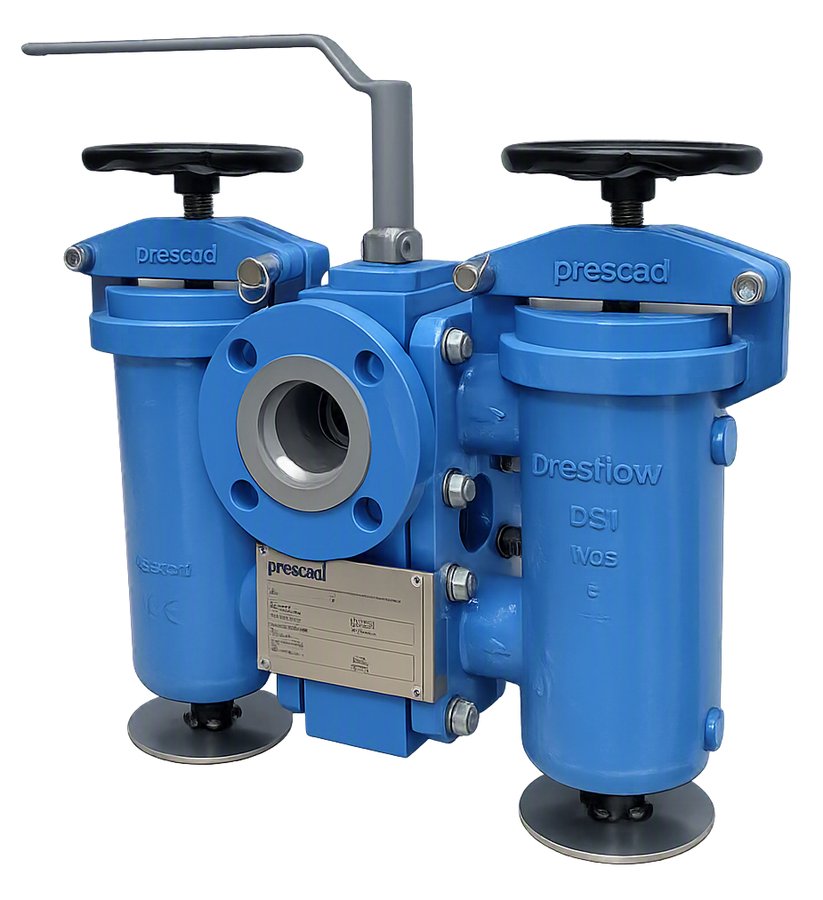 Casted duplex basket strainer