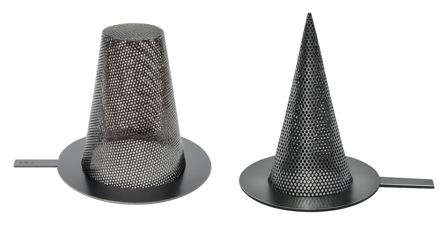 Temporary strainers, basket and conical type