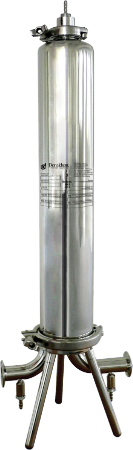 Sanitary cartridge filter housing
