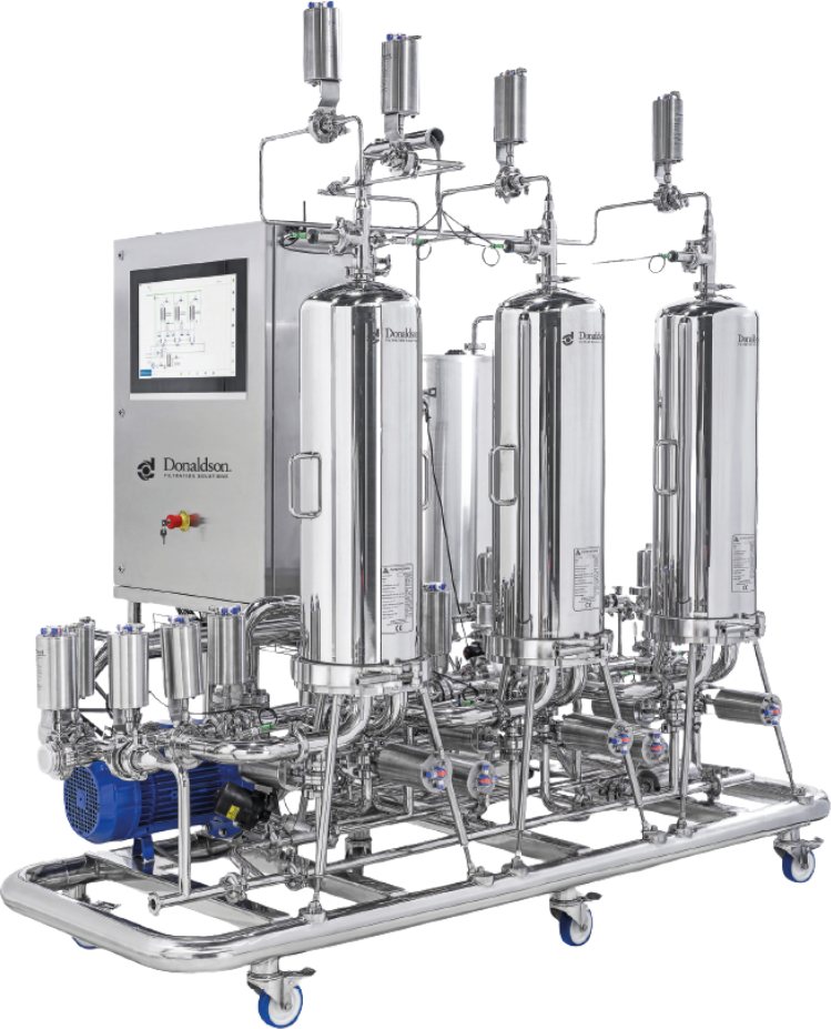 Sterile water filtration skid